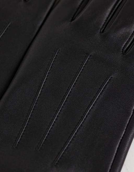 Topshop Gibson Lederhandschuhe in Schwarz, 2 von 3