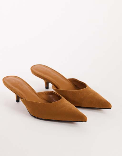 Topshop Gigi escarpin à petit talon couleur châtaigne, 2 de 4