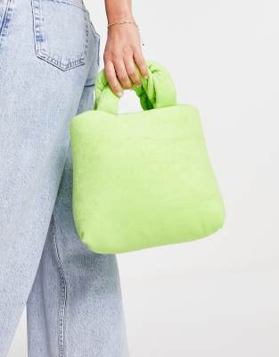 Topshop – Gigi – Torebka do ręki z materiału frotté