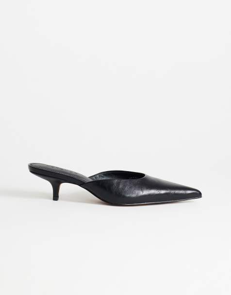 Topshop Gigi zapato de salón con tacón bajo en negro - view 1