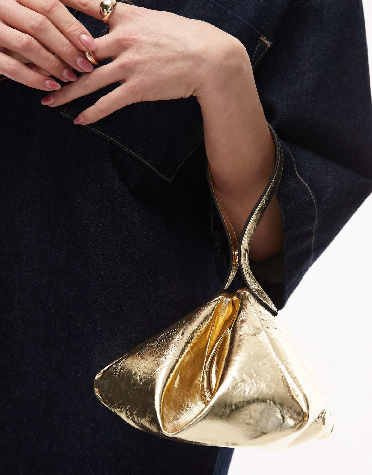 Topshop Gila grab bag in gold