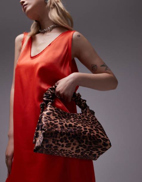 Topshop - Gilbert - Sac à main imprimé léopard avec poignée froncée - view 1