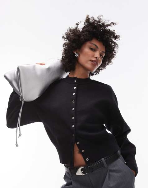 Topshop - Gilet ajusté en maille compacte - Noir - view 1