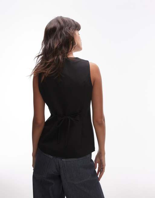 Topshop - Gilet de tailleur habillé - Noir, 3 de 4
