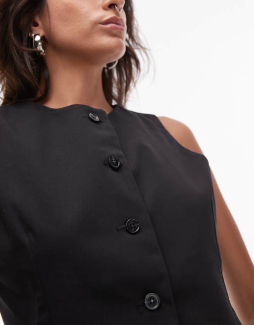 Topshop - Gilet de tailleur habillé - Noir, 4 de 4