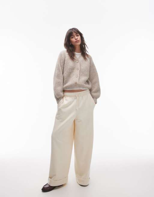 Topshop - Gilet en maille duveteuse à col en V montant - Avoine, 3 de 4