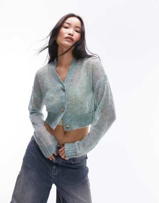 Gilet Asymétrique Topshop En Mousseline Turquoise Vibrante - Taille UK 14, 70% Coton 30% Soie