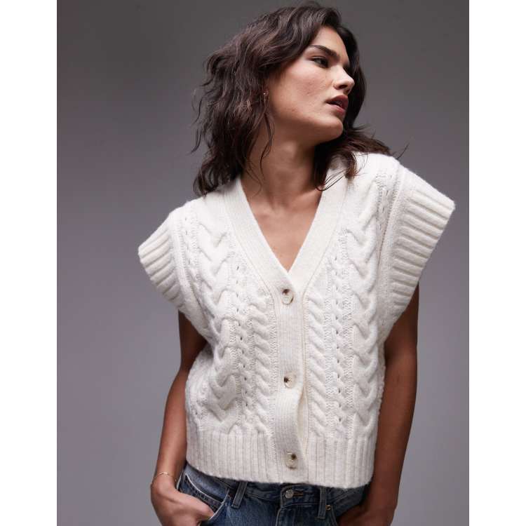 Topshop Gilet Oversize In Maglia OPEN RIBBED CARDIGAN SoAllure