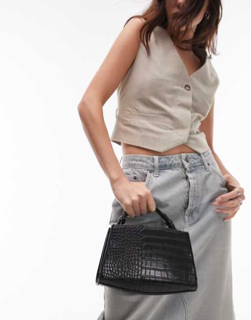 Topshop cheap crocodile bag