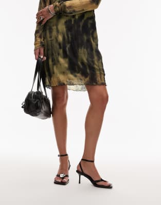 Topshop Gilly Heeled Toe Thong With Metal Detail In Black