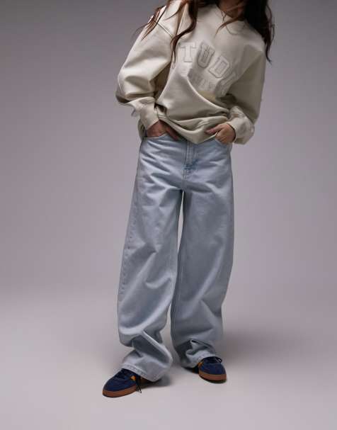 Topshop – Gilmore – Blekta låga boyfriend-jeans - view 1