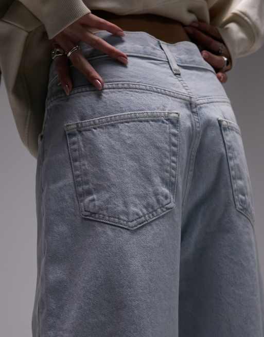 Topshop Gilmore low slung boyfriend jeans in sunshine bleach, 4 of 5