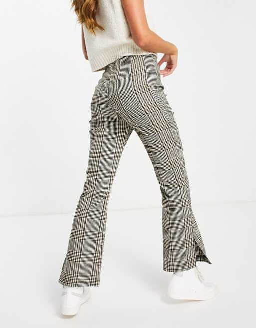 Gingham high waisted skinny hot sale pants