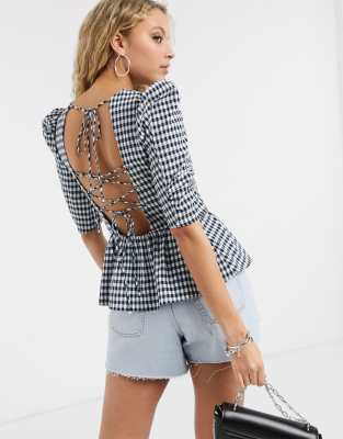 asos gingham top