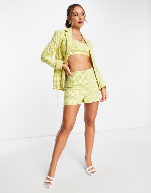 Topshop yellow outlet shorts