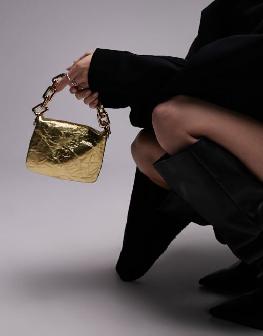 Topshop cheap gold bag