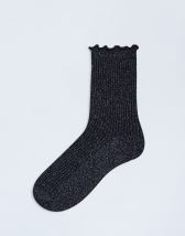 Topshop glitter socks in black