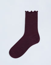 Topshop glitter socks in burgundy