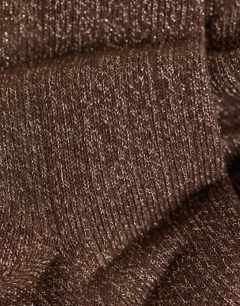 Model wearing Glitter socks in chocolate