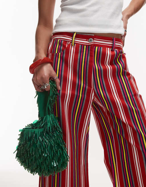 Topshop – Golda – Perlenbesetzte Handtasche in Grün, 3 von 4