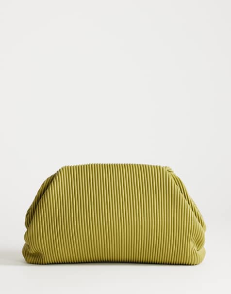 Topshop – Golde – Mittelgroße Clutch in Grün - view 1