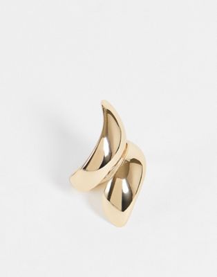 Topshop – Goldfarbener Ring mit Wickeldesign