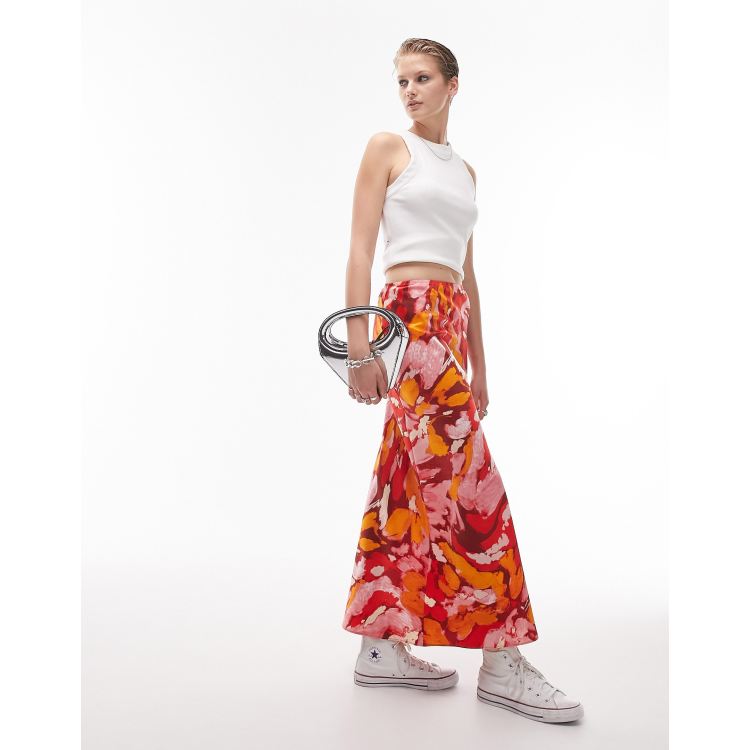 Gonna lunga cheap fiori zara