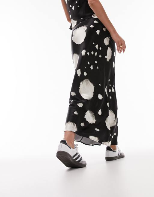 Gonna nera a pois bianchi zara hotsell