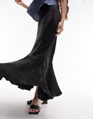 Topshop seamed detail maxi skirt in black - ASOS Price Checker