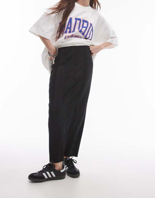 Topshop - Gonna midi nera plissé
