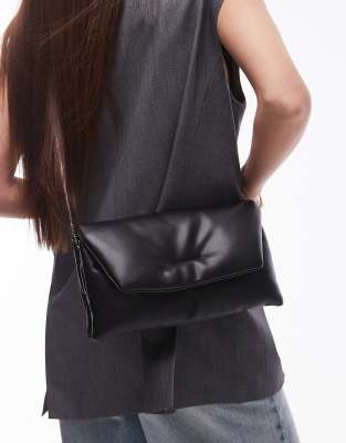 Goya puffy clutch cross body bag in black