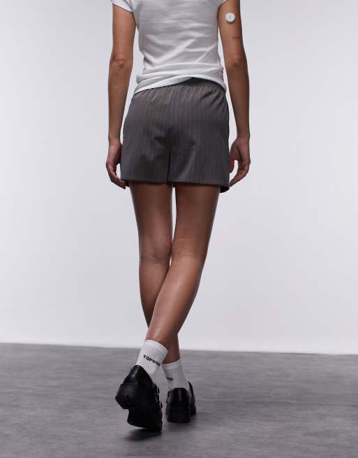 Topshop – Grå kritstrecksrandiga boxershorts, del av set, 5 av 5