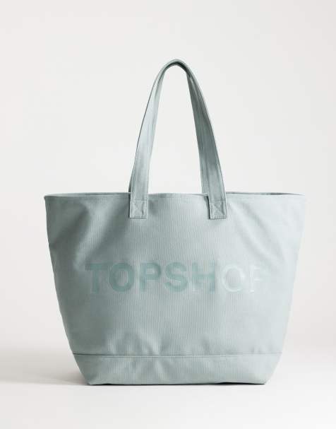 Topshop - Grå stor totebag i kanvas - view 1