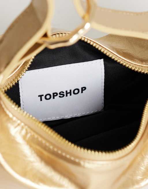 Topshop – Grace – Abgerundete Handtasche in Gold, 2 von 4