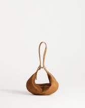 Topshop Grace faux suede scoop grab bag in tan