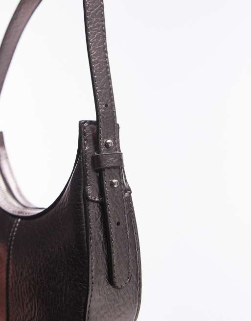 Topshop - Gracie - Mini handtas in grijs met contrasterende stiksels, 3 van 4