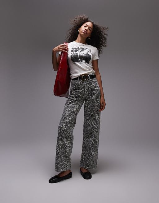 Topshop – Gräddvit, liten t-shirt med licenserat Blondie-tryck, 3 av 4