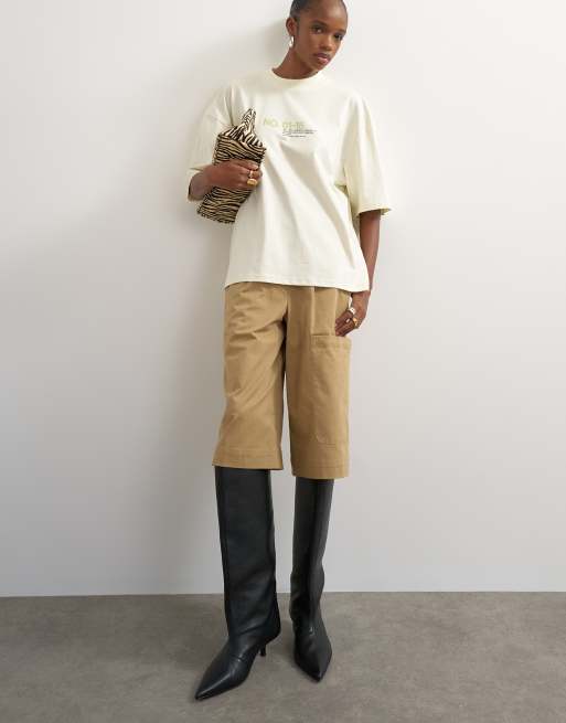 Topshop grafisk 'No. 1' oversized T-shirt i ecru, 4 af 4