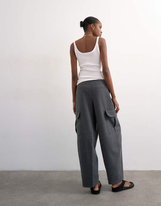 Topshop – Grafitowe spodnie bojówki, 5 z 5