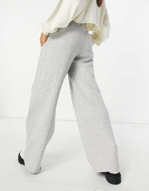 Topshop - Gråmelerede joggingbukser med vide ben, 2 af 4