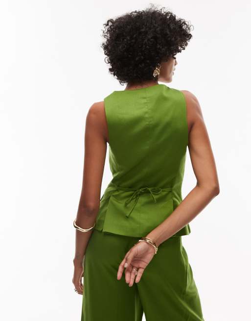 Topshop Grandes occasions Gilet de tailleur long d'ensemble de