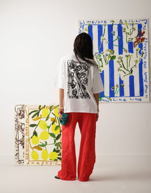 Topshop graphic Bradley.B back print t-shirt in white, 4 of 4