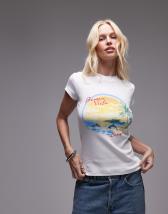 JJXX Gigi baby tee with babe print in white | ASOS