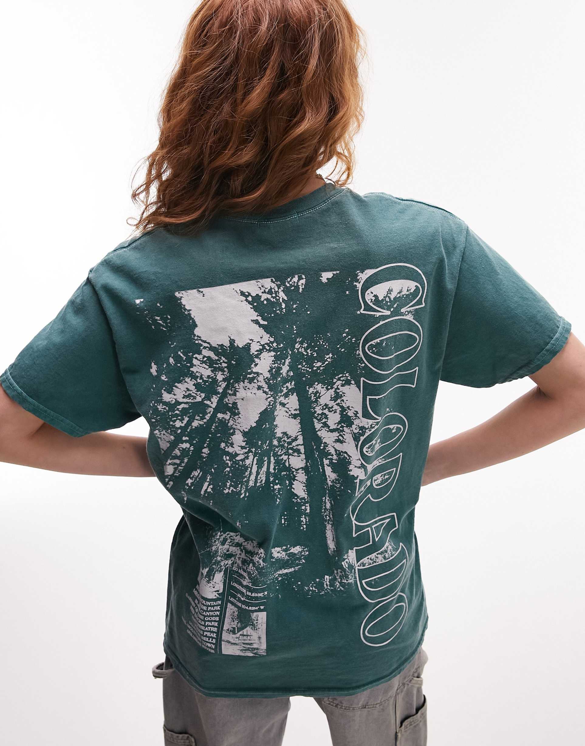 Topshop graphic Colorado oversized tee view 2