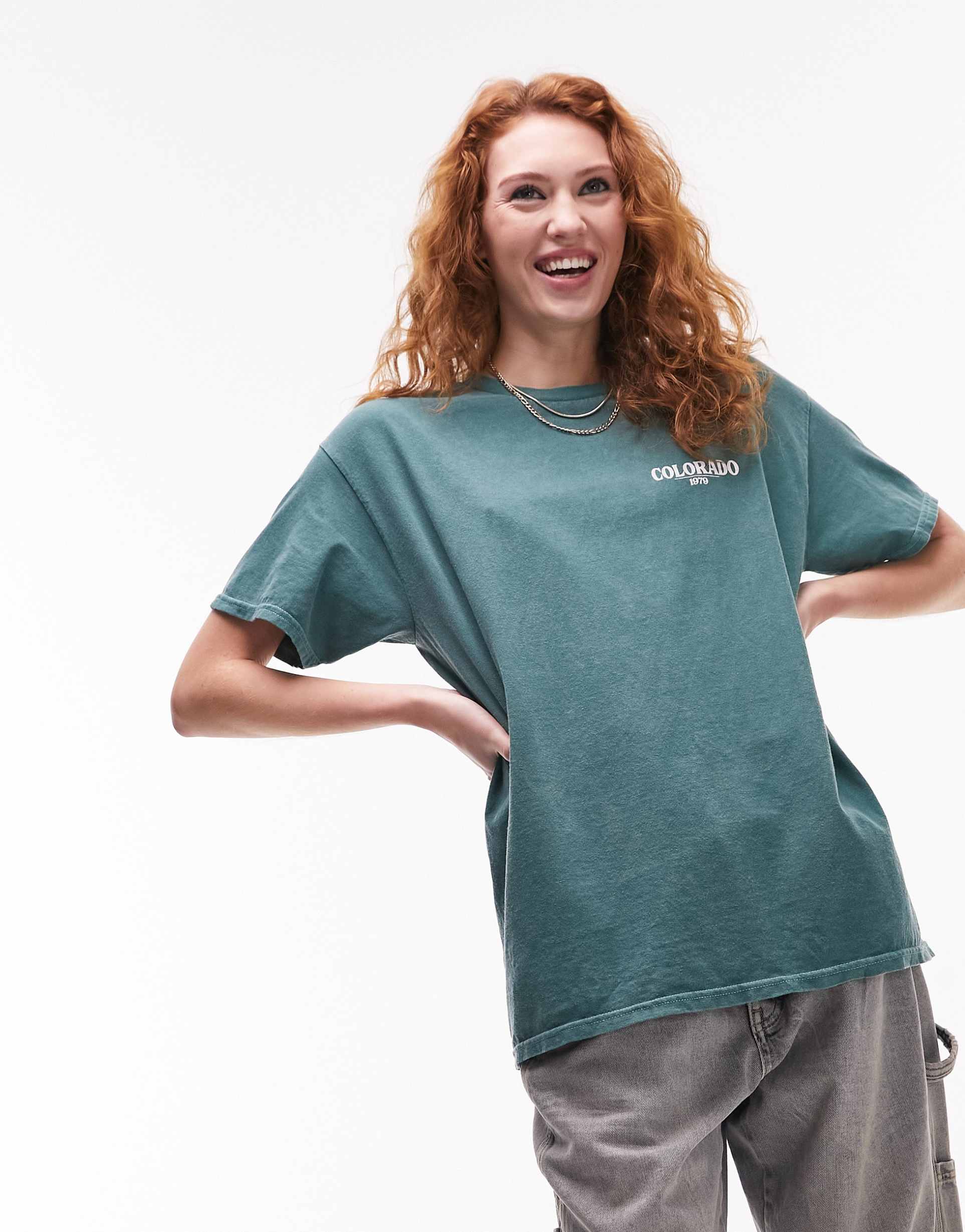 Topshop graphic Colorado oversized tee