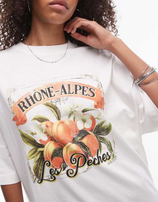 "With God All Things Are Possible" Women's T-Shirt - Floral Leopard Print, Apricot, X-Large