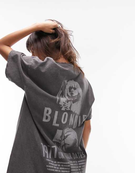 Topshop graphic licence Blondie back print oversized tee with nibbling