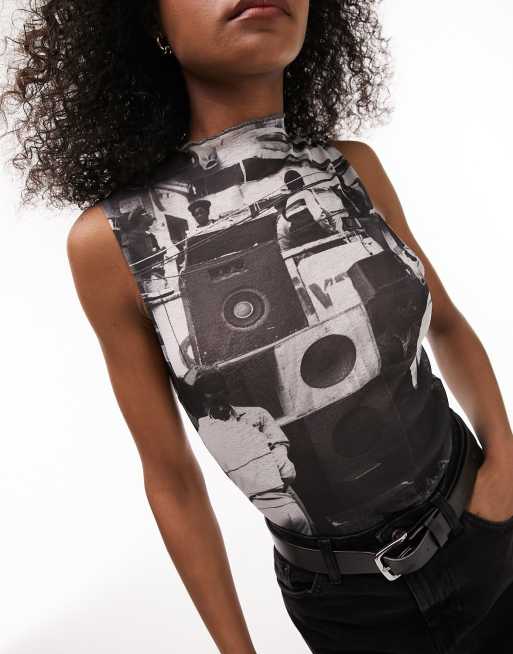 graphic licence Museum of Youth Culture speaker mesh tank in
