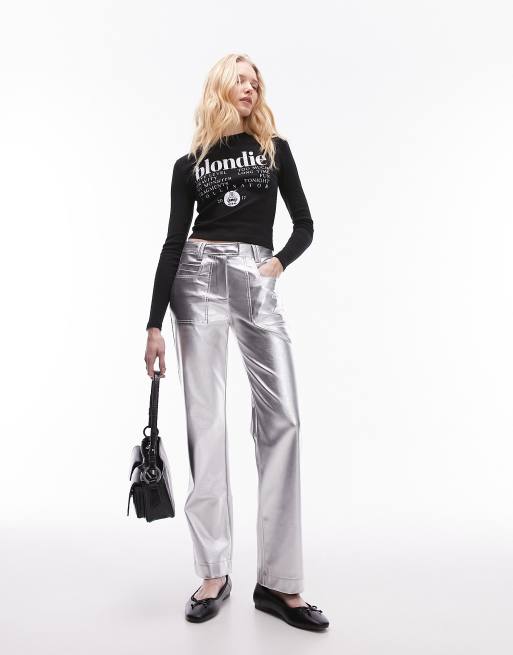 Topshop graphic license Blondie long sleeve baby tee in black, 3 of 4
