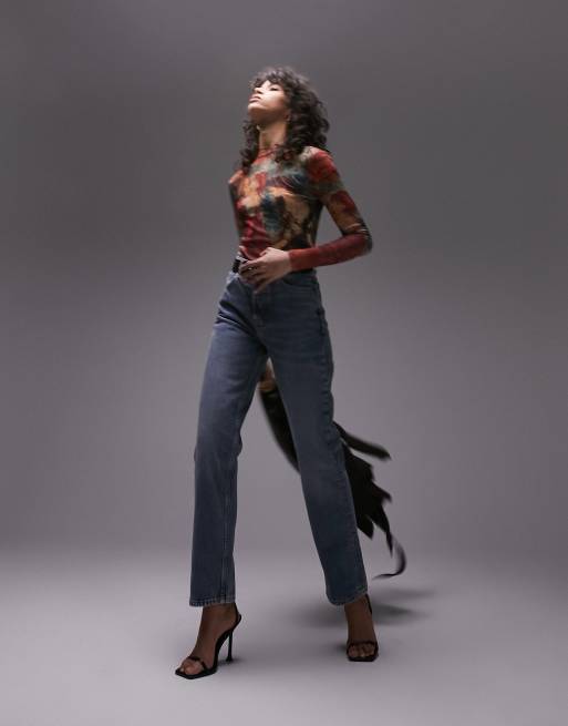   Topshop graphic licensed National Gallery Adolphe Monticelli scenic long sleeve top in multi, 2 of 4
